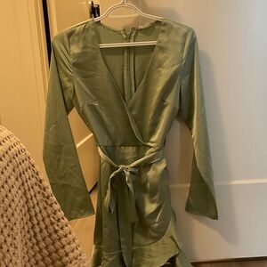 Altar'd State Light Green Wrap Dress